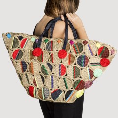 Beach bag circles multicolor - slika 3